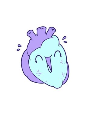 Karikatür kalp kahkahalarının hareketli animasyonu