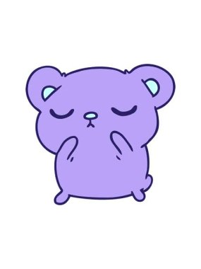 spinning motion animation of freehand cartoon of a cute bear