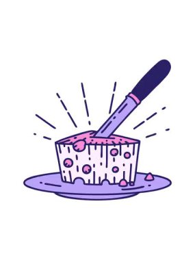 Geleneksel bir peynir dövmesi tabağı çiziminin canlandırma efektini piksel hale getir