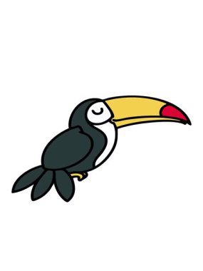 Brezilya Tukan kültürel hayvan ikonunun hareketli animasyonu