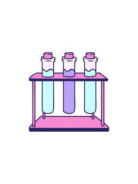 Bir bilim test tüpünün karikatür karalamalarının bölünme etkisi