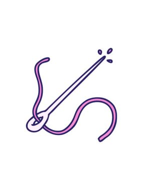 İğne ve iplik karikatürünün dikkat çekici animasyonu