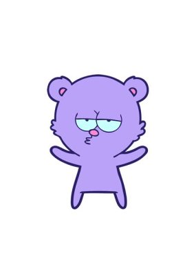 Sıkılmış ayı çizgi filminin yanıp sönen radyal çizgileri