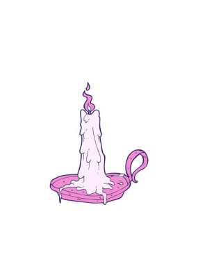 Yanıp sönen radyal çizgiler çizgi film animasyonları korkunç mum damlaları