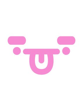 Basit komik yüz simgesinin pixelize etkisi canlandırması