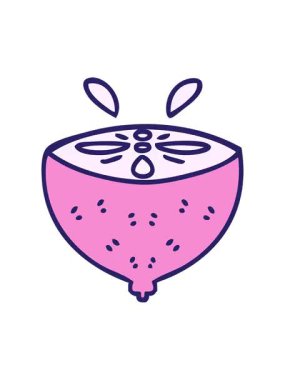 el çiziminin ilginç çizgi film limonunun canlandırma efekti