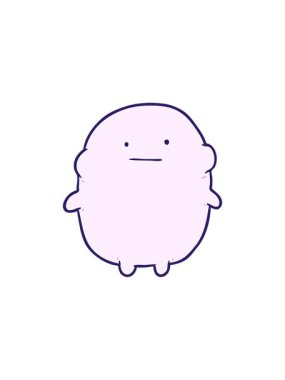 Tatlı, şişman çizgi film insanının canlandırma etkisi.