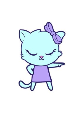 piksel efekt yay ile kedi animasyonu