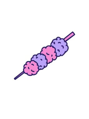 Japon teriuakisinin kalkış ve yüzme animasyonu kızarmış atıştırmalık tasarımı.