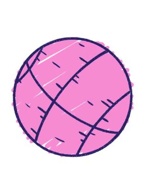 Basketbol Tebeşir çizgi filminin titreşimli animasyonu