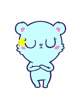 Parlayan yıldızlar çizgi film karakteri animasyonunu etkiler.