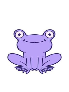 Komik bir kurbağanın hareketli animasyonu