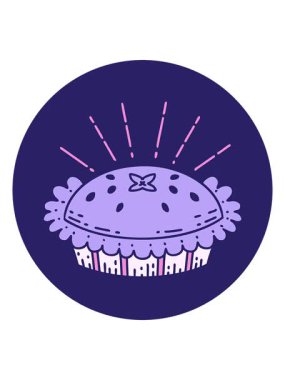 Dövme stili bir ikonun ışık efekti inanılmaz bir turta.