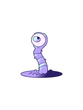 Çizgi film uzaylı bataklık canavar tasarımının gösterişli satış animasyonu