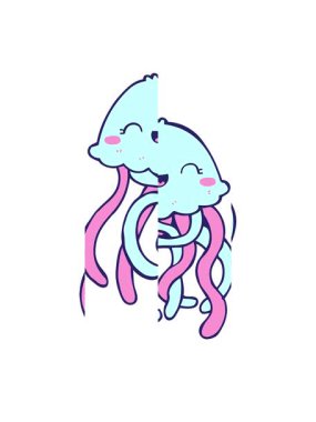 Tatlı denizanası çizgi filminin bölünmüş hareket animasyonu