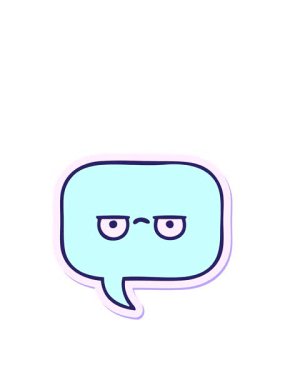 Tatlı bir karikatür konuşma baloncuğunun sıçrama hareketi canlandırması