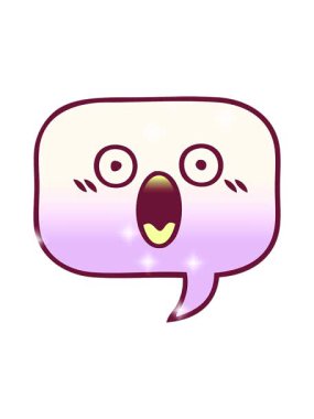 Parlak renkli bir konuşma baloncuğunun gradyan gölgeli çizgi filminin simli etkisi