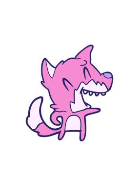 Gülen tilki çizgi filminin yıldız patlaması etkisi animasyonu