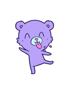 Ayı çizgi film karikatür dizaynının hareketli animasyonu