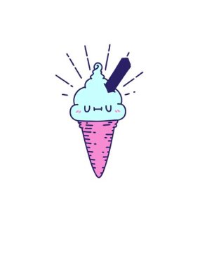 Geleneksel dövmeli dondurma karakteri çiziminin yükselişi ve yüzen animasyonu