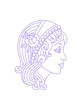 Pikselleştirme efekti dövme animasyonu siyah çizgi tarzında çingene kafası