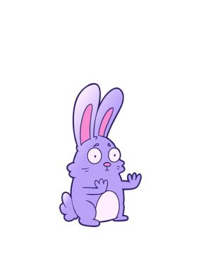 Korkak tavşanın çizgi film animasyonunu genişletiyorum.