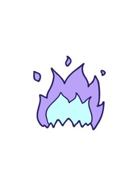 Bir çizgi film yangınının satış animasyonu