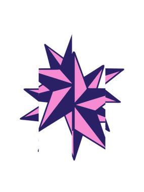 Bir yıldızın geleneksel tarzının bölünmüş hareket animasyonu