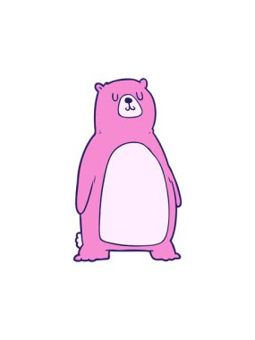 Karikatür kutup ayısının dönen hareketi