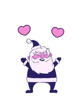 Neşeli Noel Baba çizgi filminin dönen kalp animasyonu