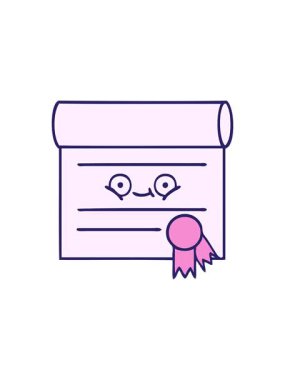 Sevimli bir sertifikanın çizgi filminin dikkat çekici animasyonu