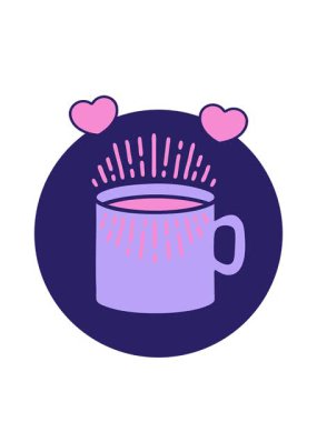 dönen kalp animasyonu ikonik dövme tarzı kahve karikatürü