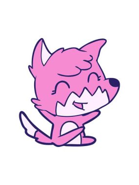 Mutlu tilki çizgi filminin hareketli animasyonu