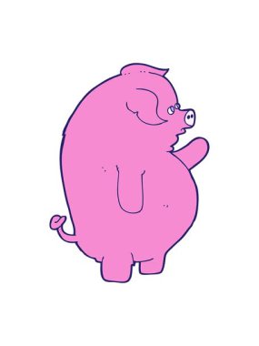 Çizgi film yağ çukurunun hareketli animasyonu