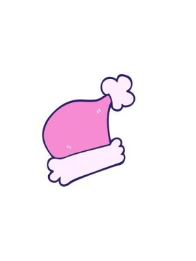 Çizgi film karalamalarının yatay titreşimli animasyonları Noel şapkaları