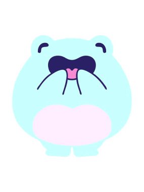 Mutlu gülen kurbağanın hareketli animasyonu