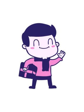 Xmas hediyeli, çizgi film dostu adamın animasyonunu renklendir