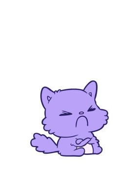 Kızgın kedi çizgi filminin animasyonunu genişletiyorum.