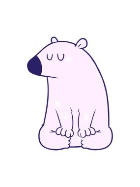 glitter effect animation of a christmas polar bear cartoon