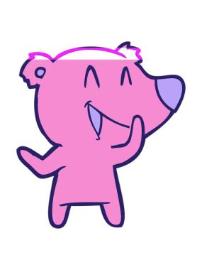 Gülen ayı çizgi filminin animasyonunu canlandırın.