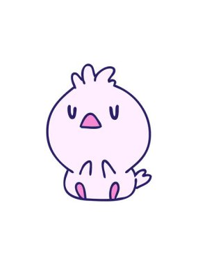 Küçük şirin bir kuşun çizgi filminin yıldız patlaması etkisi.