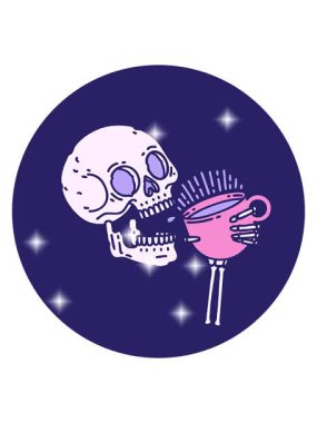 Kafatasının kahve içtiği ikonik dövme imajının simge etkisi