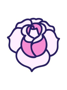 Basit, cesur bir çiçeğin ışık efekti animasyonu