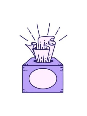 Bir kutu mendilin hareketli canlandırması