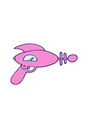 bir ışın tabancası çiziminin hareketli animasyonu