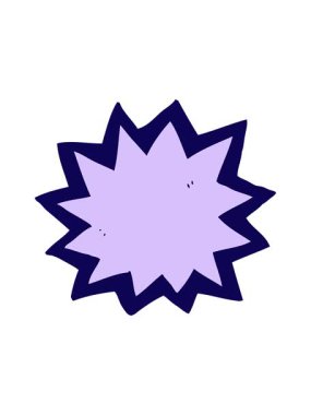 Bir patlamanın çizgi film çiziminin neon ışık efekti canlandırması