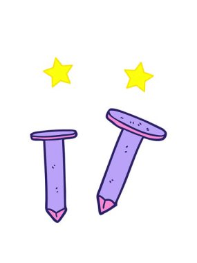 dönen yıldızlar karikatür eski çivilerin animasyonu