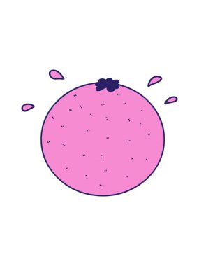 Dikkat çekici çizgi film portakalı.