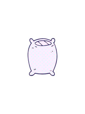 karikatür karalama yatak yastığı animasyonunun pixelize etkisi