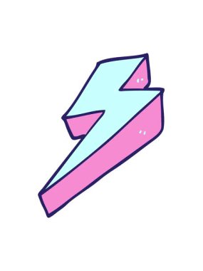 Karikatür karalama yıldırımlarının titreşimli hareket animasyonu